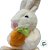 Coelho de Pelúcia Segurando Cenoura - Branco - 30,5cm - 1 unidade - Rizzo - Imagem 3