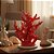 Enfeite Decorativo de Resina - Coral - Vermelho - 23x18cm - 1 unidade - Rizzo - Imagem 1