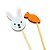 Palito Decorativo Para Petisco - Coelhinhos e Cenouras - 14,5cm - 20 unidades - Rizzo - Imagem 4