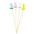 Palito Decorativo Para Petisco - Coelhinhos Coloridos - 14cm - 20 unidades - Rizzo - Imagem 2