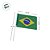 Bandeira de Tecido com Haste - Brasil - 30x40cm - 1 unidade - Rizzo - Imagem 2