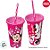 Copo de Plástico com Tampa e Canudo Para Colorir - Minnie Mouse - 500ml - Disney Original - 1 unidade - Plasútil - Rizzo - Imagem 2