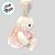 Coelho de Pelúcia Branco - Vestido Xadrez Rosa - 12x39x11cm - 1 unidade - Rizzo - Rizzo - Imagem 3