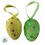 Mini Ovos de Páscoa - Verde e Amarelo - 5,5cm - 2 unidades - Rizzo - Imagem 2