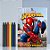 Kit para Colorir Livro e Giz - Homem Aranha - 1 unidade - Rizzo - Imagem 1