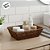Cesto Organizador Rattan Fibra Sintética - Marrom - 26x20x8cm - 1 unidade - Rizzo - Imagem 4