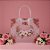 Sacola de Plástico Transparente Fosca - Floral - Branco e Rosa - 30x12x26cm - 1 unidade - Rizzo - Imagem 1