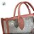 Sacola Transparente PVC com Alça de Couro Rosa - 28x14x23cm - 1 unidade - Rizzo - Imagem 3