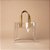 Sacola Transparente PVC com Alça de Couro Bege Escuro - 20x10x18cm - 1 unidade - Rizzo - Imagem 1