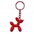 Chaveiro Metal - Cachorro Balão - Vermelho Furta-Cor - 5x4,5cm - 1 unidade - Rizzo - Imagem 2
