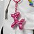 Chaveiro Metal - Cachorro Balão - Rosa Furta-Cor - 5x4,5cm - 1 unidade - Rizzo - Imagem 1