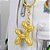 Chaveiro Metal - Cachorro Balão - Amarelo Furta-Cor - 5x4,5cm - 1 unidade - Rizzo - Imagem 1