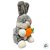 Coelho de Pelúcia Cinza - Segurando Cenoura - 30cm - 1 unidade - Rizzo - Imagem 2
