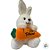 Coelho de Pelúcia Branco - Cenoura "Feliz Páscoa" - 20,5cm - 1 unidade - Rizzo - Imagem 2