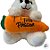 Coelho de Pelúcia Branco - Cenoura "Feliz Páscoa" - 20,5cm - 1 unidade - Rizzo - Imagem 3