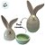 Potinho de Porcelana da Páscoa com Tampa  - Coelho Verde - 14cm - 1 unidade - Rizzo - Imagem 2