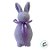 Enfeite Decorativo de Páscoa - Coelho de Pó de Flocagem - Lilás - 14x5cm - 1 unidade - Rizzo - Imagem 2
