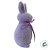 Enfeite Decorativo de Páscoa - Coelho de Pó de Flocagem - Lilás - 14x5cm - 1 unidade - Rizzo - Imagem 4