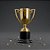 Enfeite Decorativo - Mini Troféu - Dourado - 9,5x4,7cm - 6 unidades - Rizzo - Imagem 1