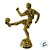 Enfeite Decorativo de Futebol - Jogador Chutando Bola - Dourado - 12,5x10cm - 1 unidade - Rizzo - Imagem 4