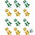 Decoração de Mesa - Estrelas Metalizadas - Verde e Amarelo - Copa do Mundo  - 24 unidades - Regina - Rizzo - Imagem 2