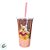 Copo de Plástico com Tampa e Canudo - Ursinho Pooh - Rosé - 500ml - Disney Original - 1 unidade - Plasútil - Rizzo - Imagem 5