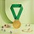 Medalha Dourada - Cordão Verde - 45,5cm - 10 unidades - Rizzo - Imagem 1