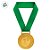 Medalha Dourada - Cordão Verde - 45,5cm - 10 unidades - Rizzo - Imagem 2
