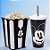 Kit Cinema - Balde de Pipoca e Copo com Canudo - Mickey Preto e Dourado - Disney Original - 1 unidade - Plasútil - Rizzo - Imagem 1