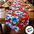 Trilho de Mesa Chita Vermelho - Flor Azul - 40x130cm - 1 unidade - Rizzo - Imagem 3