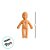 Mini Brinquedo Bonequinha - Laranja - 5cm - 5 unidades - Rizzo - Imagem 2