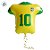 Balão de Festa Microfoil - Camisa do Brasil - 58cm - 1 unidade - Rizzo - Imagem 2