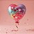 Balão de Festa Microfoil Coração - Rosa e Roxo- Te Amo - 25cm - 1 unidade - Rizzo - Imagem 1