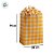 Saquinho de Papel Para Pipoca ou Hot Dog Xadrez - Amarelo - 14cm - 50 unidades - Rizzo - Imagem 3