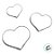 Cortador Kit Mini Coração com 3 pçs Ref. 017 RR Cortadores Rizzo Confeitaria - Imagem 2