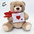 Urso de Pelúcia com Cartinha de Amor - Marrom Claro - 23x26x18cm - 1 unidade - Rizzo - Imagem 2