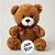 Urso de Pelúcia com Laço - Marrom - 17x21x12cm - 1 unidade - Rizzo - Imagem 2