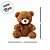 Urso de Pelúcia com Laço - Marrom - 17x21x12cm - 1 unidade - Rizzo - Imagem 3