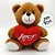 Urso de Pelúcia com Coração Amor - Marrom - 17x21x12cm - 1 unidade - Rizzo - Imagem 2