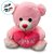 Urso de Pelúcia com Coração Amor - Rosa - 17x21x12cm - 1 unidade - Rizzo - Imagem 2