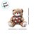 Urso de Pelúcia Marrom com Coração - Amor - 34x37x29cm - 1 unidade - Rizzo - Imagem 3