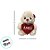 Urso de Pelúcia com Coração - Branco - 14x17x11cm - 1 unidade - Rizzo - Imagem 3