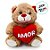Urso de Pelúcia com Coração - Bege - 14x17x11cm - 1 unidade - Rizzo - Imagem 2