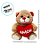 Urso de Pelúcia com Coração - Bege - 14x17x11cm - 1 unidade - Rizzo - Imagem 3