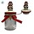 Pote Decorativo de Vidro de Natal - Boneco de Neve - 16,5x9cm - 300mL - 1 unidade - Rizzo - Imagem 2