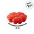 Petisqueira Em Acrílico - Foundue Box - Flor de Corações - Vermelho Translucido - 25cm - 1 unidade - BlueStar - Rizzo - Imagem 3