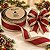 Fita Aramada Decorativa de Natal - Trilho Vermelho Escuro com Borda Dourada - 6,3cm x 9,14m - 1 unidade - Rizzo - Imagem 1