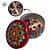 Vela Aromática - Lata Metalizada Mandala - Marsala - 6cm - 1 unidade - Rizzo - Imagem 2