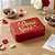 Lata de Metal Retangular Personalizada - Vermelho - Amo Voce - 14x10x4,5cm - 1 unidade - Rizzo - Imagem 1