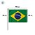 Bandeira de Tecido com Haste - Brasil - 90cm - 1 unidade - Rizzo - Imagem 3